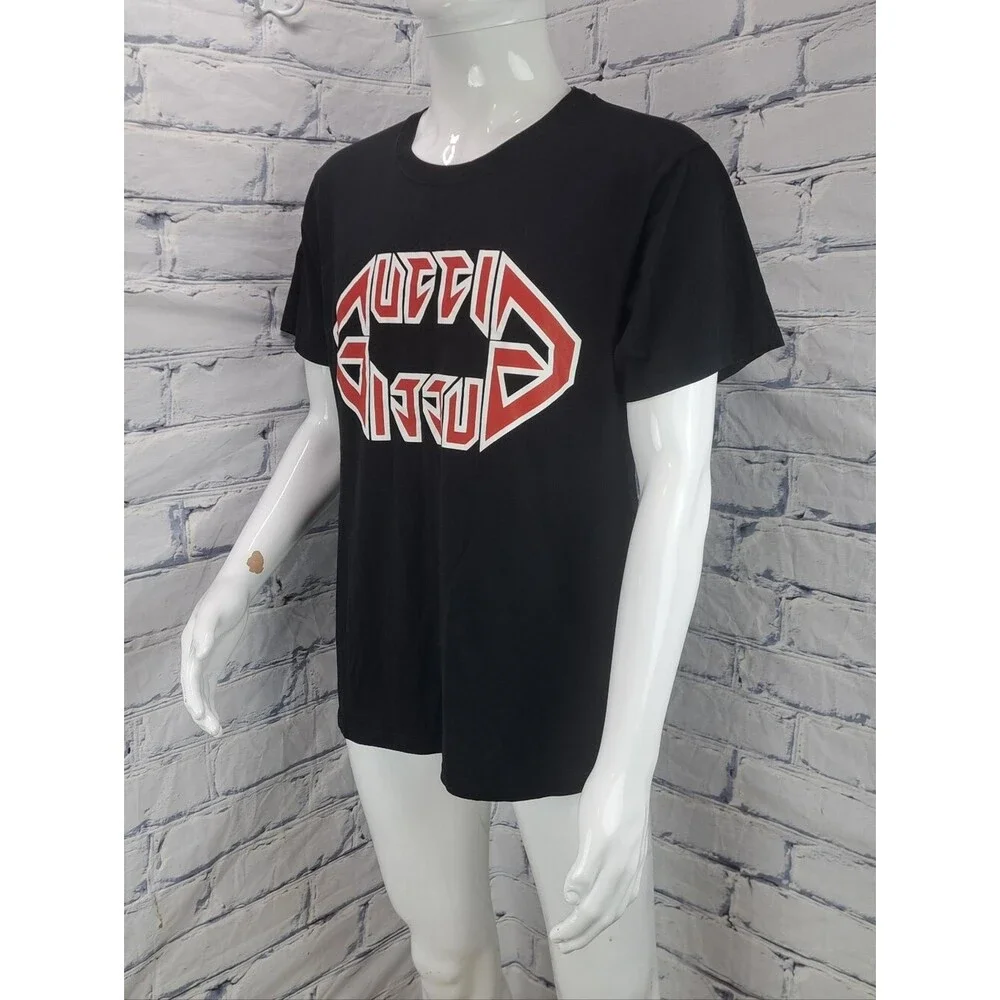 Gucci Men's Tshirt Tee Flipped Metal Logo Jersey Cotton Italy Size Large